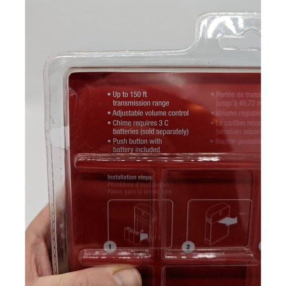 Utilitech Wireless Adjustable Volume 3-Sound Doorbell Kit White Modern 150FT - Picture 3 of 3